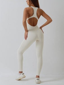 Scoop Neck Backless Jumpsuit