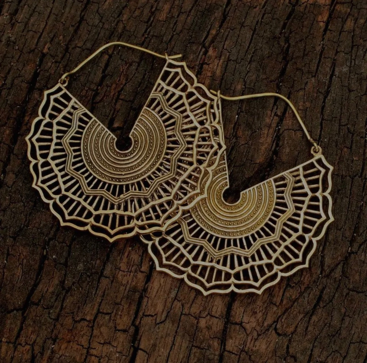 Petal Princess Brass Earrings