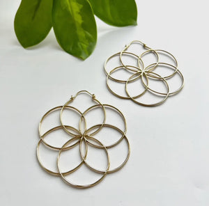 Flower of Life Large Earrings